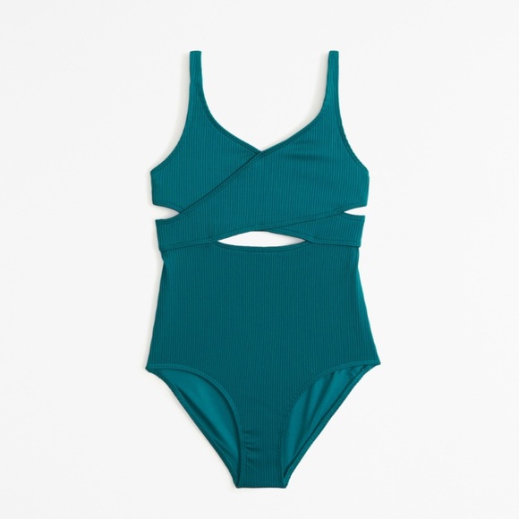 2 Abercrombie and Fitch one piece bathing suits with cut outs - EUC- size 15/16 - Picture 7 of 9